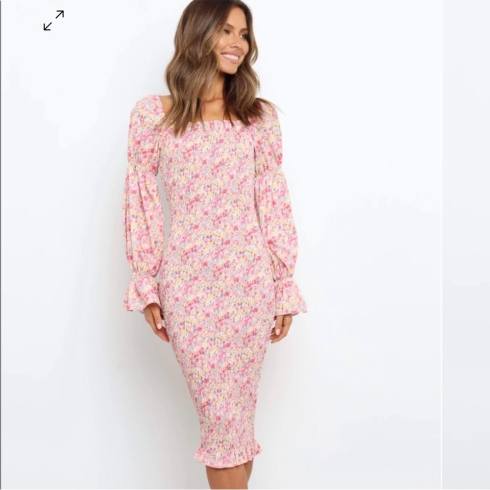 Petal and Pup Leona dress in pink floral